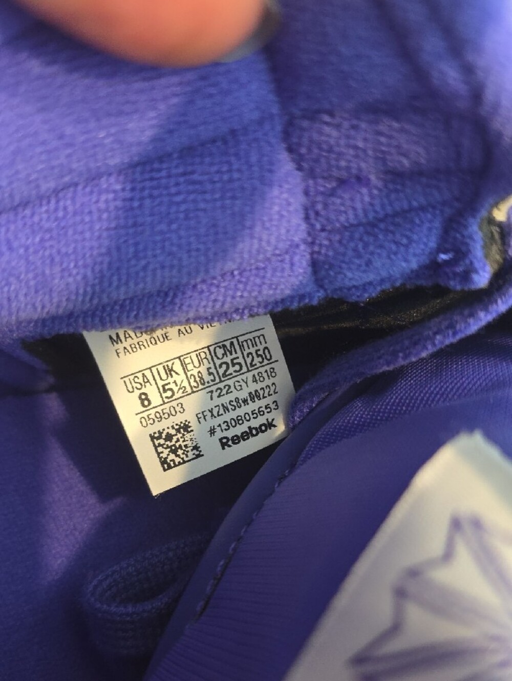 Reebok Purple High-Top Sneakers with Double Straps - Picture 11 of 11